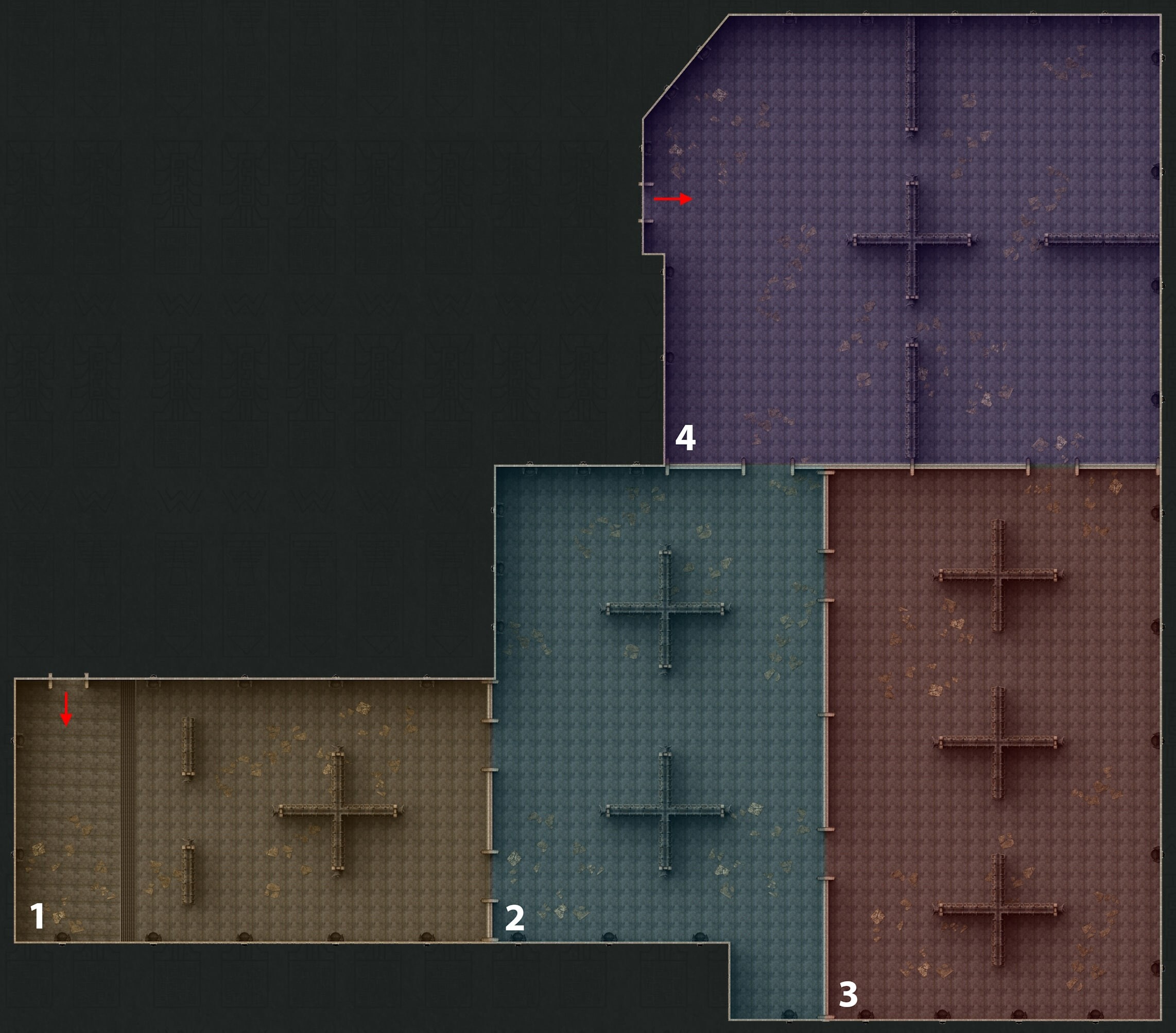 Dareon’s Doom Halls top level map l2